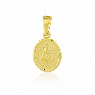 Pingente Sagrado Coração de Jesus folheado a ouro 18k