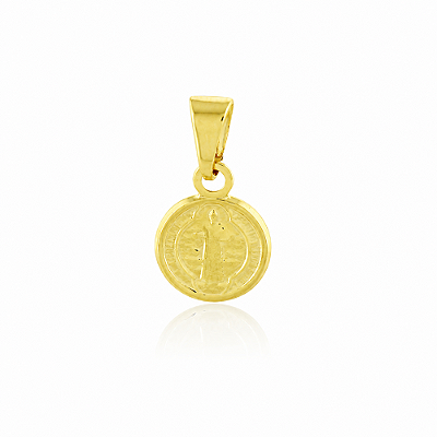 Pingente São Bento folheado a ouro 18k