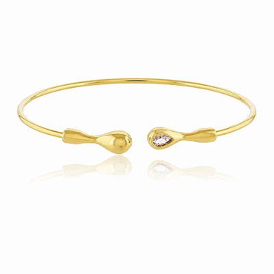 Bracelete gotas folheado a ouro 18k