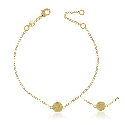 Pulseira São Bento pequeno folheada a ouro 18k