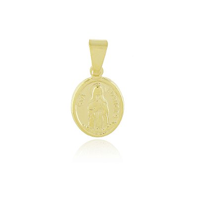 Pingente Santa Edwiges folheado a ouro 18k