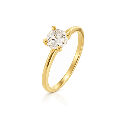 Anel florzinha com zircônias folheado a ouro 18k
