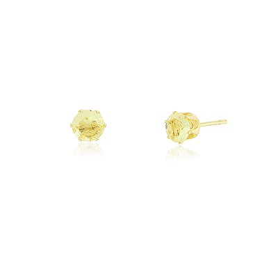 Brinco ponto de luz zircônia folheado a ouro 18k