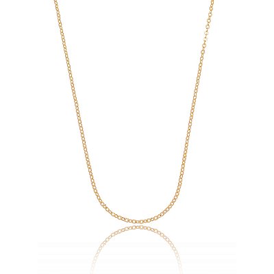 Corrente elos folheada a ouro 18k 45cm