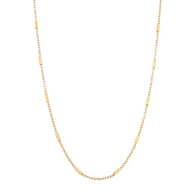 Corrente trabalhada folheada a ouro 18k 40cm