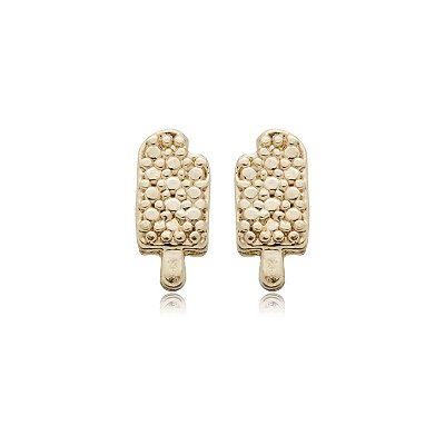 Brinco infantil picolé folheado a ouro 18k