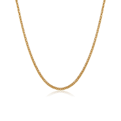 Corrente trabalhada folheada a ouro 18k 45cm