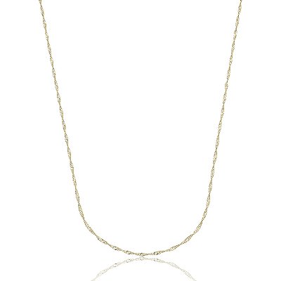 Corrente Singapura folheada a ouro 18k 60cm