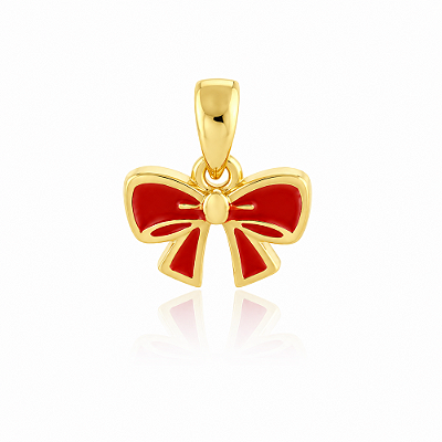 Pingente laço com resina folheado a ouro 18k