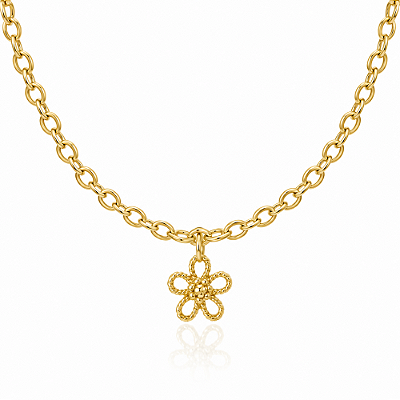 Gargantilha florzinha folheada a ouro 18k