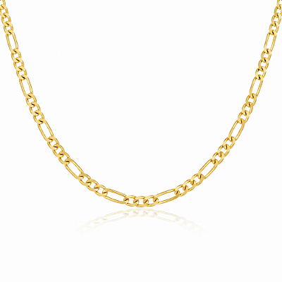 Corrente 3x1 folheada a ouro 18k 40cm