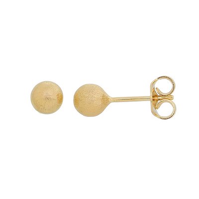 Brinco bola folheado a ouro 18k
