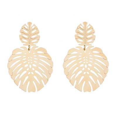 Brinco trabalhado folheado a ouro 18k