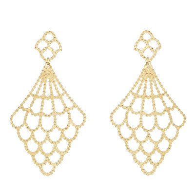 BRINCO TRABALHADO FOLHEADO A OURO 18K