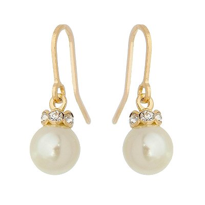 Brinco gancho folheado a ouro 18k