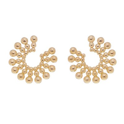 Brinco bolas folheado a ouro 18k