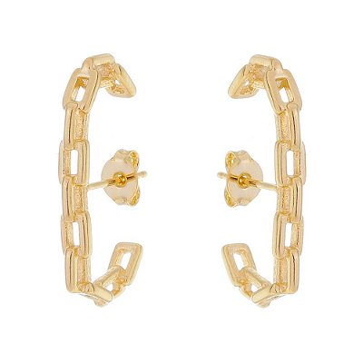 ARGOLA ELOS FOLHEADO A OURO 18K