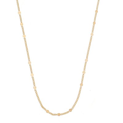 GARGANTILHA TRABALHADA FOLHEADA A OURO 18K