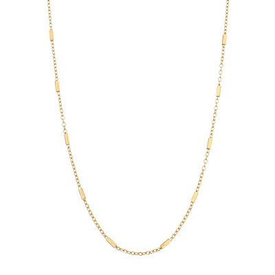 GARGANTILHA TRABALHADA FOLHEADA A OURO 18K 50CM