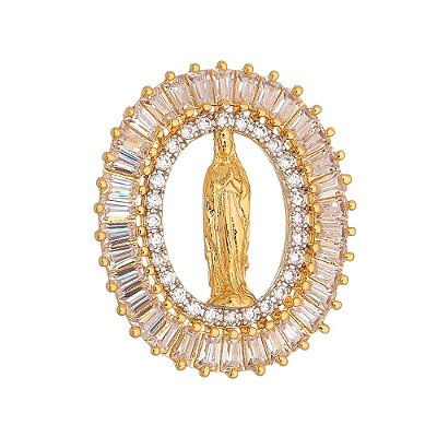 Pingente Nossa Sra. Auxiliadora folheado a ouro 18k