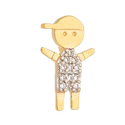 Pingente menino folheado a ouro 18k