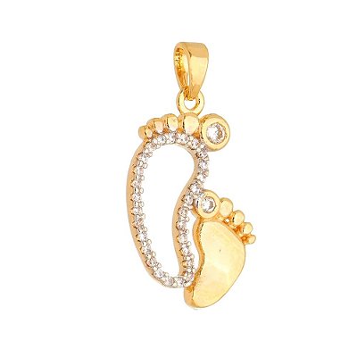 Pingente pezinhos folheado a ouo 18k