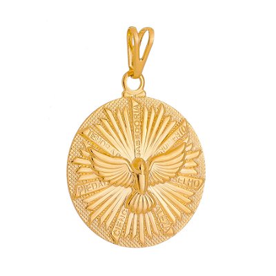 PINGENTE FOLHEADO A OURO 18K ESPIRITO SANTO