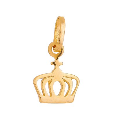 PINGENTE FOLHEADO A OURO 18K COROA