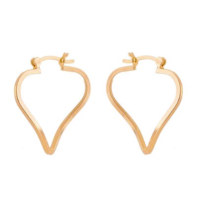 ARGOLA FOLHEADA A OURO 18K