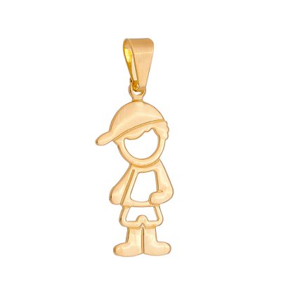 PINGENTE MENINO FOLHEADO A OURO 18K