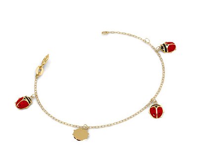 PULSEIRA OURO 18K COM 7 JOANINHAS ESMALTADAS AU29/10/60