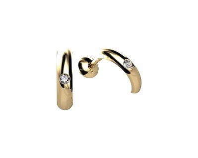 BRINCO INFANTIL OURO 18K COM ZIRCONIA AU29/3/50