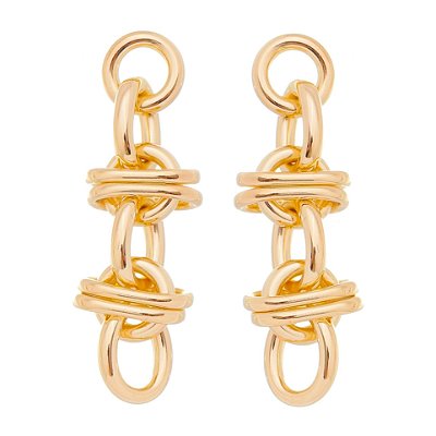 Brinco Elos folheados a ouro 18k