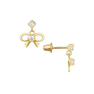 BRINCO INFANTIL OURO 18K COM ZIRCONIA AU74/3/80