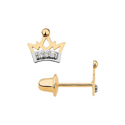 BRINCO INFANTIL OURO 18K COROA AU74/3/80