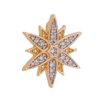 PINGENTE FOLHEADO A OURO 18K ESTRELA COM ZIRCONIAS