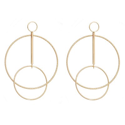 BRINCO CIRCULOS FOLHEADO A OURO 18K