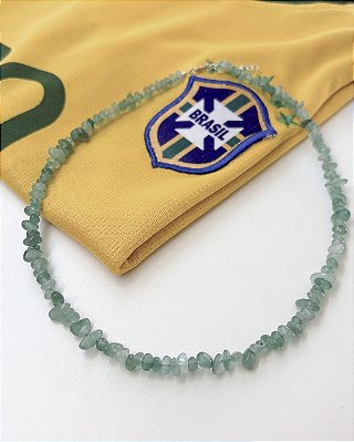 Gargantilha Aurora Quartzo Verde e Prata 925