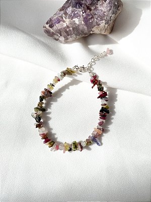 Pulseira Aurora Turmalina Melancia Prata 925