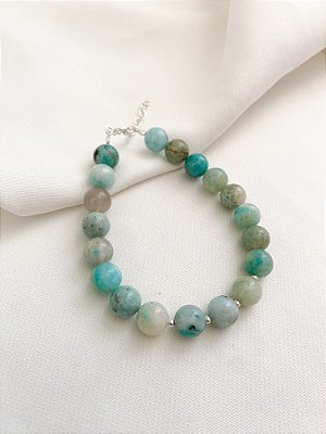 Pulseira Fio Liso Amazonita Prata 925