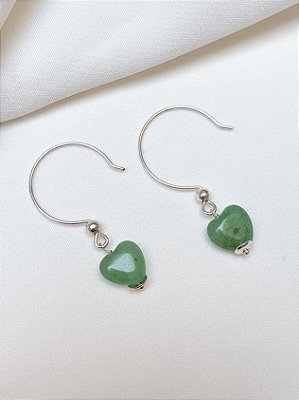 Brinco Isla Quartzo Verde Prata 925