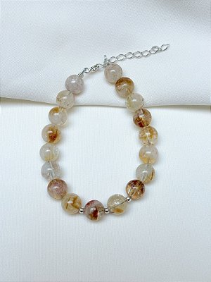 Pulseira Fio Liso Citrino Prata 925