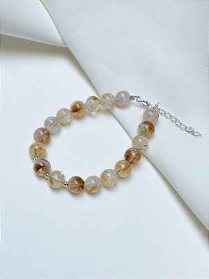 Pulseira Fio Liso Citrino Prata 925