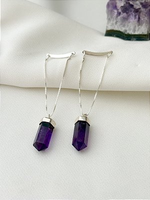 Brinco Ametista Sofia Prata 925