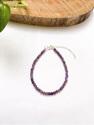 Pulseira Fio Ametista Prata 925