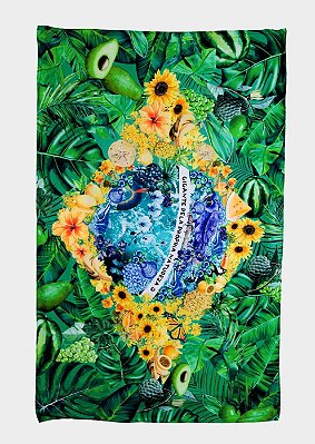 Canga floral bandeira do Brasil