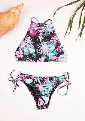 Biquíni boardsport estampado salty dreams