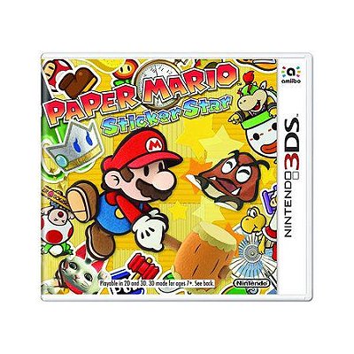 PAPER MARIO STICKER STAR 3DS USADO