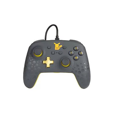 CONTROLE DE NINTENDO SWITCH ENHANCED WIRED PIKACHU GRAY POWERA