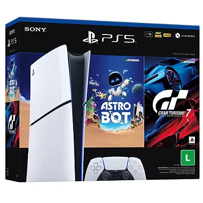 PLAYSTATION 5 SLIM DIGITAL COM JOGOS ASTRO BOT E GRAN TURISMO 7